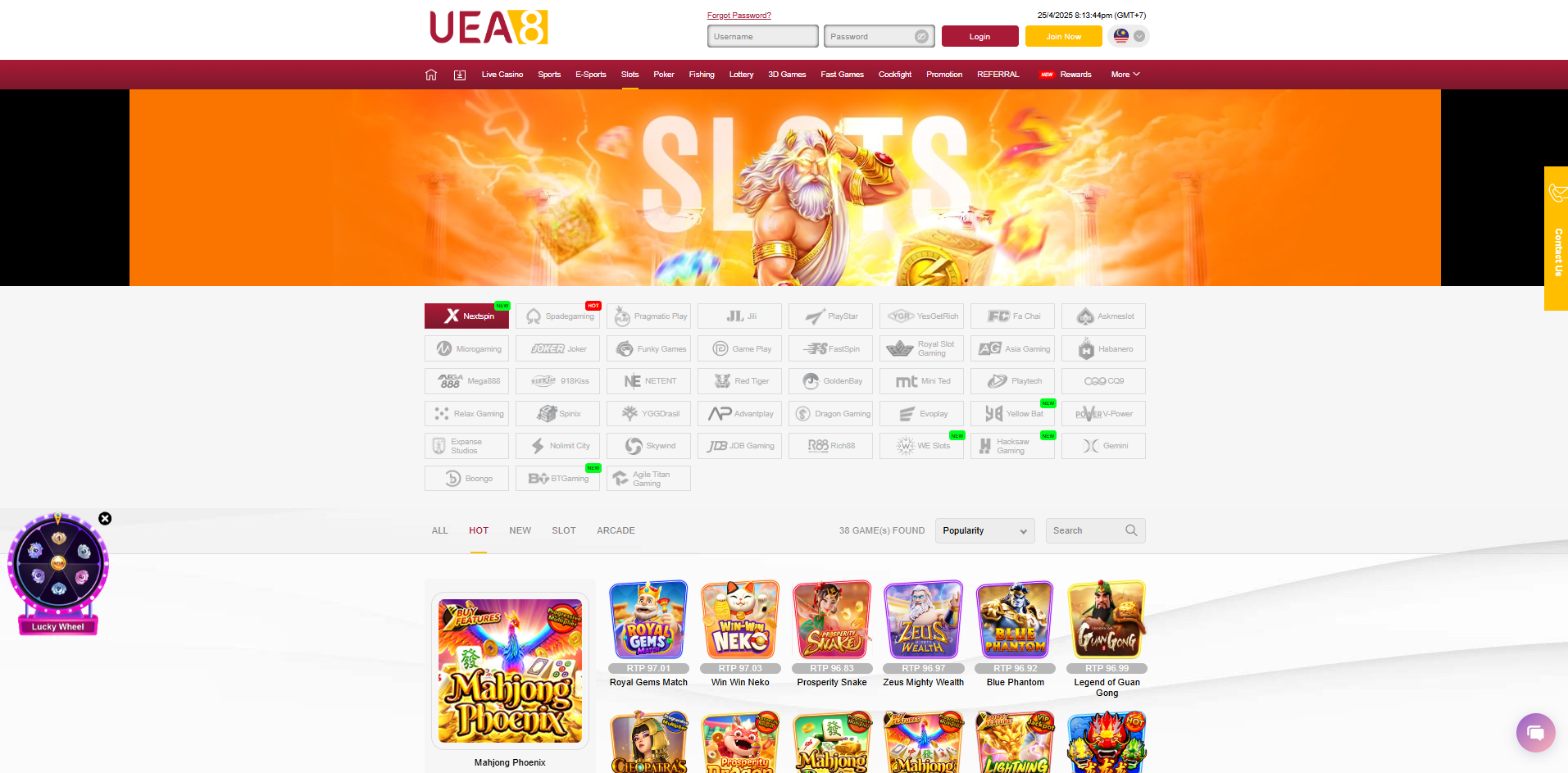 Slot and game providers